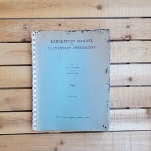 Vintage 1945 Book: Laboratory Manual For Elementary Physiology (Desk Copy)